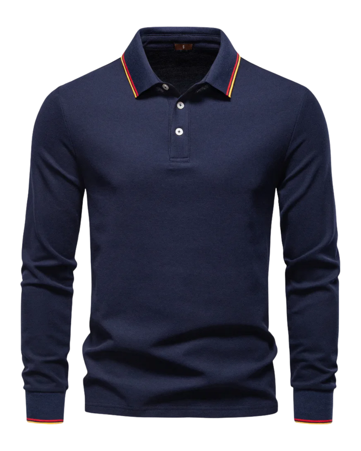 Hansueli – Polo-Pullover in Marineblau