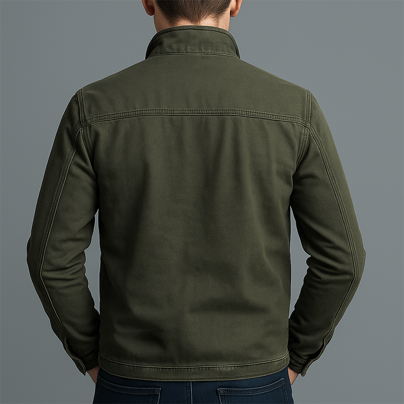 Rolf Baumwolljacke in Grün, Rückansicht